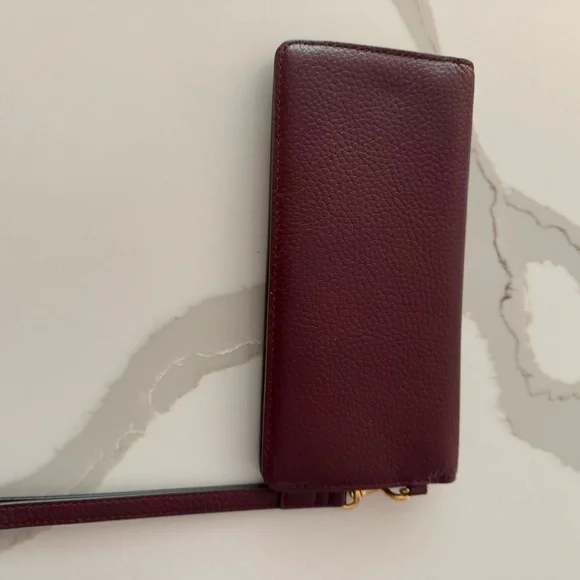Tory Burch Deep Purple Wristlet with Gold Accent - Picture 2 of 6